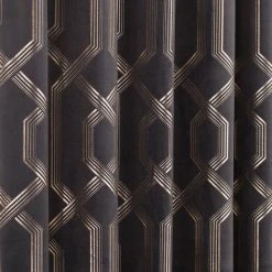 5A Fifth Avenue Bergen Charcoal Velour Eyelet Curtains 10 5A Fifth Avenue Bergen Charcoal Velour Eyelet Curtains -Dunelm Shop 30273752 alt02