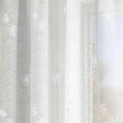 Dunelm Starburst White Slot Top Single Voile Panel 8 Dunelm Starburst White Slot Top Single Voile Panel -Dunelm Shop 30278827 alt02