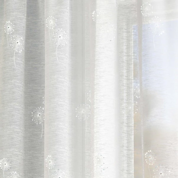 Dunelm Starburst White Slot Top Single Voile Panel 5 Dunelm Starburst White Slot Top Single Voile Panel - Image 3