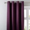 Dunelm Matt Satin Plum Blackout Eyelet Curtains -Dunelm Shop 30280442