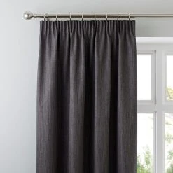 Dunelm Solar Slate Blackout Pencil Pleat Curtains