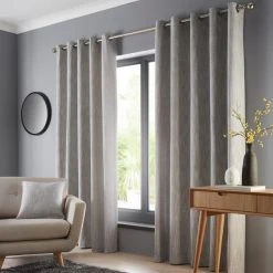 Elements Jenson Ochre Eyelet Curtains -Dunelm Shop 30413516 alt03