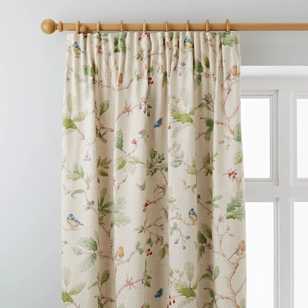 Dorma Woodland Birds Natural Pencil Pleat Curtains 3 Dorma Woodland Birds Natural Pencil Pleat Curtains