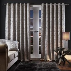 Luxury Collection Diablo Marble Silver Eyelet Curtains 8 Luxury Collection Diablo Marble Silver Eyelet Curtains -Dunelm Shop 30413636 alt01