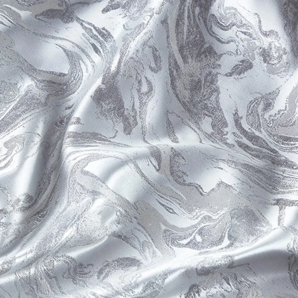 Luxury Collection Diablo Marble Silver Eyelet Curtains 5 Luxury Collection Diablo Marble Silver Eyelet Curtains - Image 3