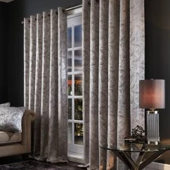 Luxury Collection Diablo Marble Silver Eyelet Curtains 10 Luxury Collection Diablo Marble Silver Eyelet Curtains -Dunelm Shop 30413636 alt03