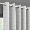 Dunelm Luna Brushed Check Dove Grey Blackout Eyelet Curtains 1 Dunelm Luna Brushed Check Dove Grey Blackout Eyelet Curtains -Dunelm Shop 30430710