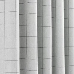 Dunelm Luna Brushed Check Dove Grey Blackout Eyelet Curtains 9 Dunelm Luna Brushed Check Dove Grey Blackout Eyelet Curtains -Dunelm Shop 30430710 alt02
