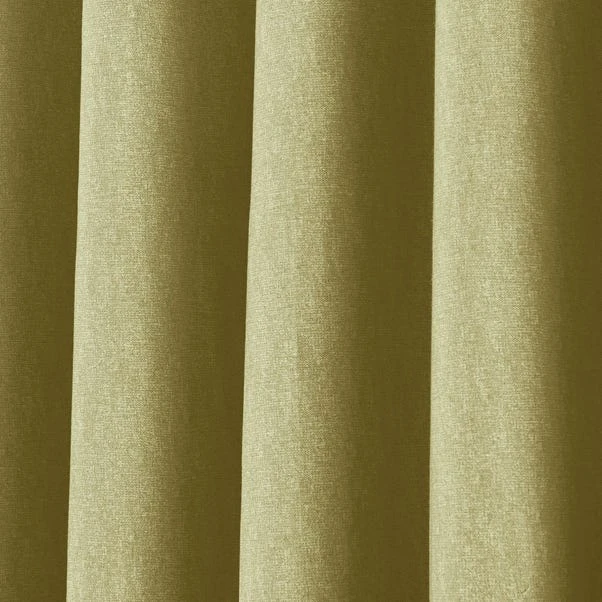 Dunelm Tyla Green Blackout Eyelet Curtains 5 Dunelm Tyla Green Blackout Eyelet Curtains - Image 3