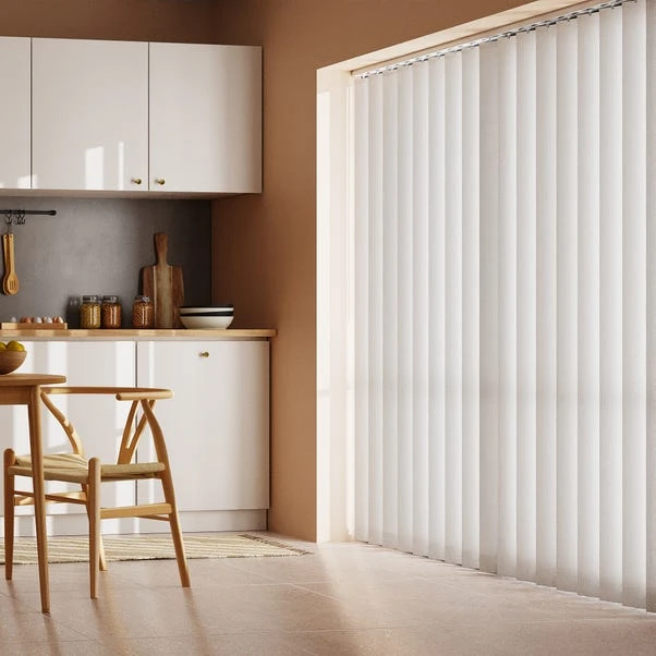 Dunelm White Stripe Cordless Vertical Blind 3 Dunelm White Stripe Cordless Vertical Blind
