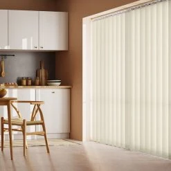 Dunelm Cream Stripe Cordless Vertical Blind