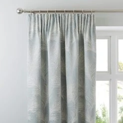 Luxury Collection Feathers Duck Egg Pencil Pleat Curtains