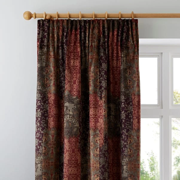 Luxury Collection Belmont Burgundy Velvet Pencil Pleat Curtains 3 Luxury Collection Belmont Burgundy Velvet Pencil Pleat Curtains