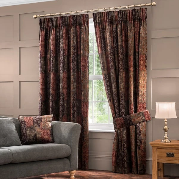 Luxury Collection Belmont Burgundy Velvet Pencil Pleat Curtains 4 Luxury Collection Belmont Burgundy Velvet Pencil Pleat Curtains - Image 2