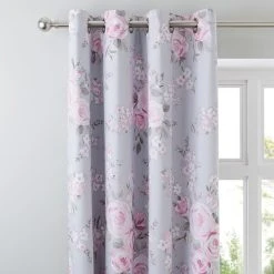 Dunelm Rosemont Grey Blackout Eyelet Curtains