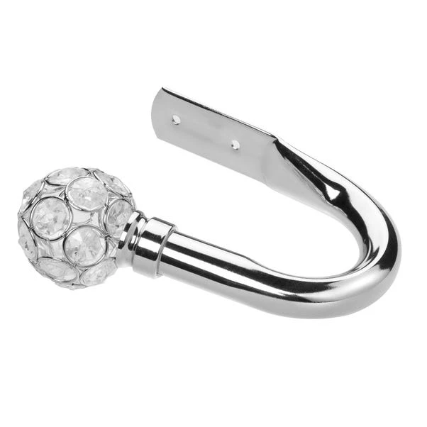 Dunelm Sphere Diamante Bead Chrome Holdbacks 3 Dunelm Sphere Diamante Bead Chrome Holdbacks