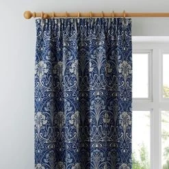 Luxury Collection Lucetta Navy Pencil Pleat Curtains