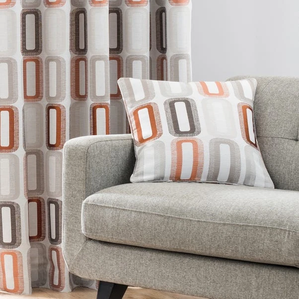 Elements Dahl Rust Eyelet Curtains 6 Elements Dahl Rust Eyelet Curtains - Image 4