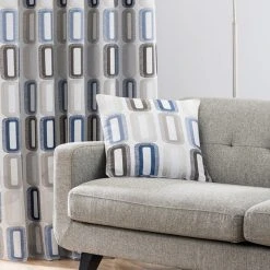 Elements Dahl Blue Eyelet Curtains 10 Elements Dahl Blue Eyelet Curtains -Dunelm Shop 30583621 alt07