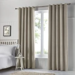Dunelm Tyla Natural Blackout Eyelet Curtains 7 Dunelm Tyla Natural Blackout Eyelet Curtains -Dunelm Shop 30609904 alt01