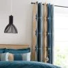 Elements Elijah Blue Blackout Eyelet Curtains 2 Elements Elijah Blue Blackout Eyelet Curtains -Dunelm Shop 30612340