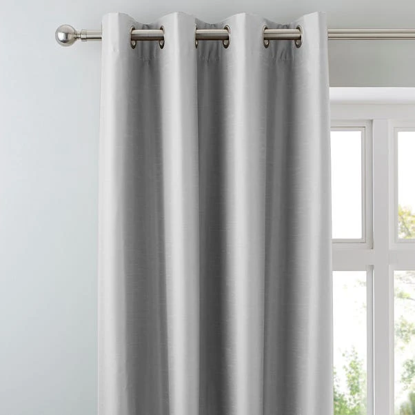 Dunelm Nova Silver Blackout Eyelet Curtains 3 Dunelm Nova Silver Blackout Eyelet Curtains