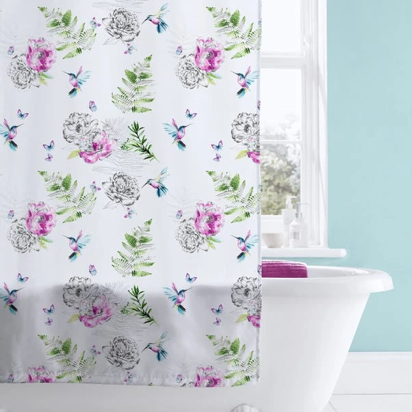 Dunelm Heavenly Hummingbird Shower Curtain 2 Dunelm Heavenly Hummingbird Shower Curtain