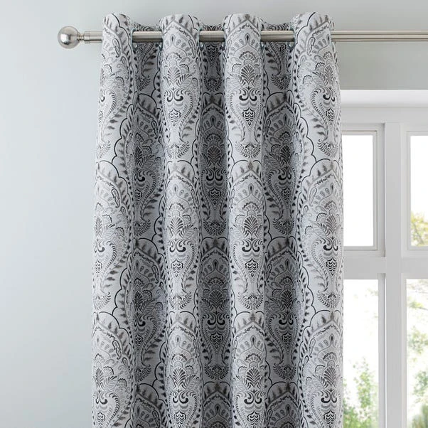 Dunelm Leonardo Dove Grey Eyelet Curtains 3 Dunelm Leonardo Dove Grey Eyelet Curtains