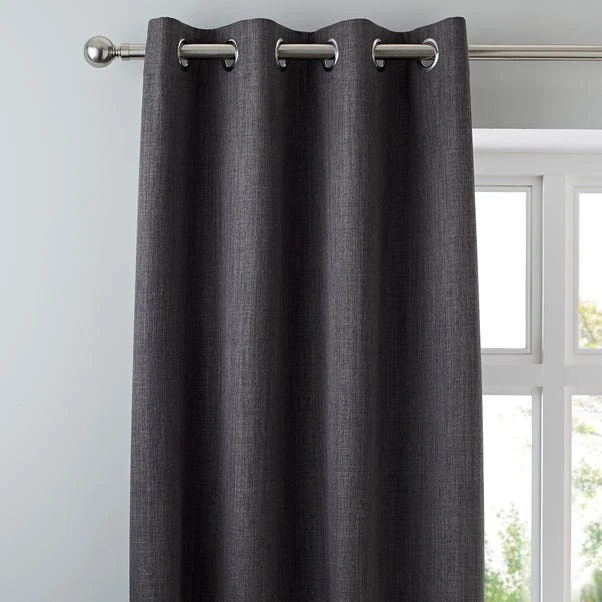 Dunelm Solar Slate Blackout Eyelet Curtains 3 Dunelm Solar Slate Blackout Eyelet Curtains