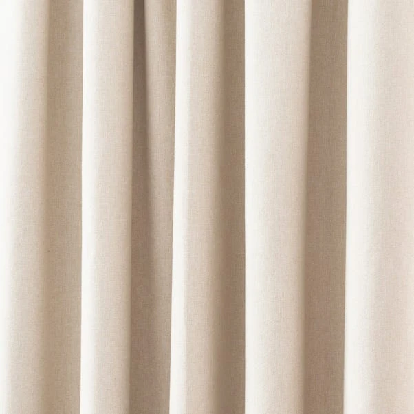 Dunelm Luna Brushed Natural Blackout Pencil Pleat Curtains 5 Dunelm Luna Brushed Natural Blackout Pencil Pleat Curtains - Image 3