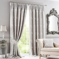 Luxury Collection Versailles Silver Pencil Pleat Curtains