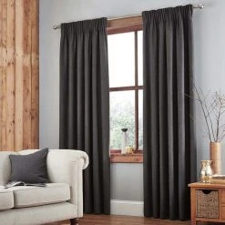 Dunelm Jennings Charcoal Thermal Pencil Pleat Curtains -Dunelm Shop 30632489 alt01