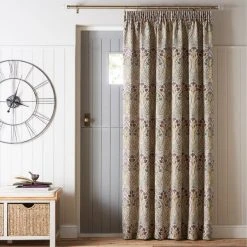 Dunelm Lucetta Mauve Pencil Pleat Door Curtain