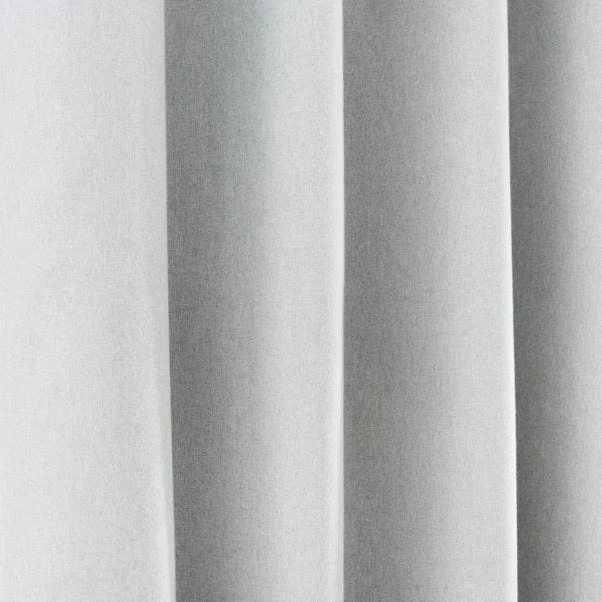 Dunelm Luna Brushed Dove Grey Blackout Eyelet Curtains 5 Dunelm Luna Brushed Dove Grey Blackout Eyelet Curtains - Image 3