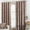 Verona Oyster Velvet Eyelet Curtain -Dunelm Shop 30638922