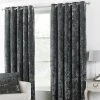 Verona Pewter Velvet Eyelet Curtain 1 Verona Pewter Velvet Eyelet Curtain -Dunelm Shop 30638923