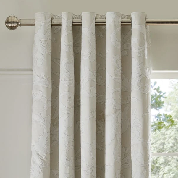 Dorma Acanthus Jacquard Blackout Eyelet Curtains 3 Dorma Acanthus Jacquard Blackout Eyelet Curtains
