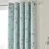 Dunelm Edith Duck Egg Floral Blackout Eyelet Curtains 2 Dunelm Edith Duck Egg Floral Blackout Eyelet Curtains -Dunelm Shop 30646313