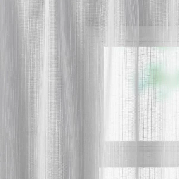 Dunelm Camden White Slot Top Single Voile Panel 5 Dunelm Camden White Slot Top Single Voile Panel - Image 3