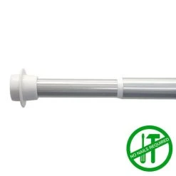Dunelm Easy Fit 60 Second Satin Silver Extendable Tension Curtain Pole Dia. 19/22mm -Dunelm Shop 30648654 alt05