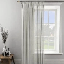 Dunelm Boucle Stripe Charcoal Tape Top Single Voile Panel 7 Dunelm Boucle Stripe Charcoal Tape Top Single Voile Panel -Dunelm Shop 30649966 alt01