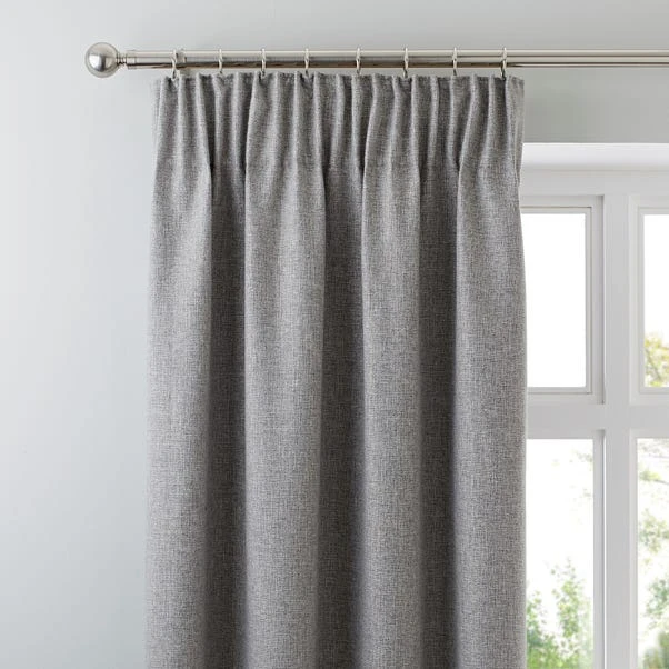 Dunelm Jennings Grey Thermal Pencil Pleat Curtains 3 Dunelm Jennings Grey Thermal Pencil Pleat Curtains