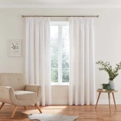 Dunelm Vermont White Pencil Pleat Curtains 8 Dunelm Vermont White Pencil Pleat Curtains -Dunelm Shop 30650523 alt01