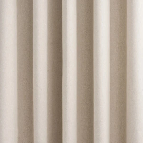 Dunelm Luna Brushed Natural Blackout Eyelet Door Curtain 5 Dunelm Luna Brushed Natural Blackout Eyelet Door Curtain - Image 3