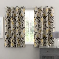 Dunelm Zen Gold Jacquard Eyelet Curtains 12 Dunelm Zen Gold Jacquard Eyelet Curtains -Dunelm Shop 30651298 alt05