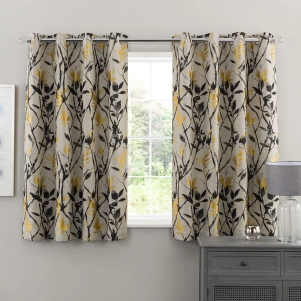 Dunelm Zen Gold Jacquard Eyelet Curtains 7 Dunelm Zen Gold Jacquard Eyelet Curtains - Image 5