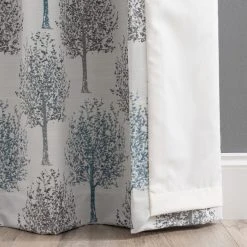 Luxury Collection Jacquard Trees Teal Eyelet Curtains 13 Luxury Collection Jacquard Trees Teal Eyelet Curtains -Dunelm Shop 30655690 alt06