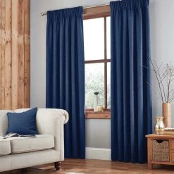 Dunelm Jennings Navy Thermal Pencil Pleat Curtains -Dunelm Shop 30656063 alt01