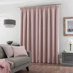 Dunelm Luna Brushed Blush Blackout Pencil Pleat Curtains 11 Dunelm Luna Brushed Blush Blackout Pencil Pleat Curtains -Dunelm Shop 30660036 alt04