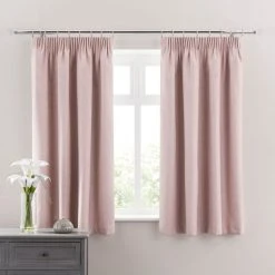 Dunelm Luna Brushed Blush Blackout Pencil Pleat Curtains 12 Dunelm Luna Brushed Blush Blackout Pencil Pleat Curtains -Dunelm Shop 30660036 alt05